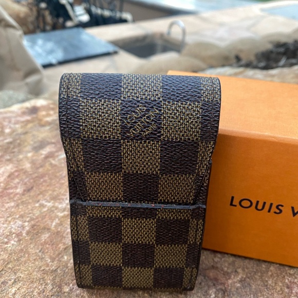 Epic authentic LOUIS Vuitton Damier brown travel key /lipstick case smoke box - Picture 2 of 8